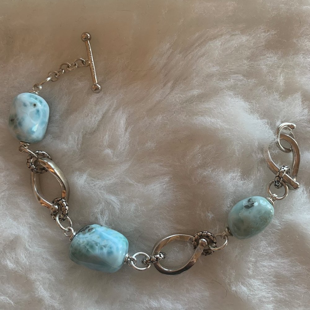 Sterling Silver Blue Stone Bracelet